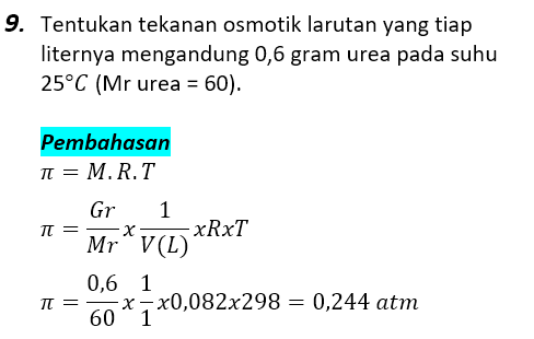 Contoh Soal Pembahasan Sifat Koligatif Larutan 9 Contoh Soal Pembahasan Sifat Koligatif Larutan 9