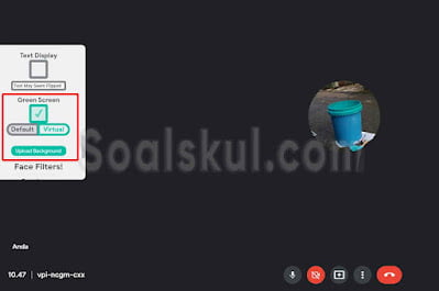cara mengganti background dengan visual effect google meet