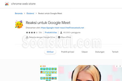 Ekstensi Chrome Reactions for Google Meet Ekstensi Chrome Reactions for Google Meet
